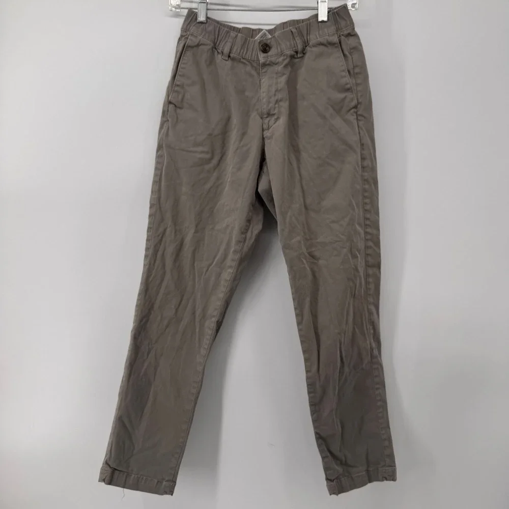 Bearbottom Clothing Chino Pants Mens S 30 Gray Taupe Elastic Waist Stretch Twill